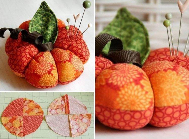 Citrouille - pelote d'épingles à faire soi-même