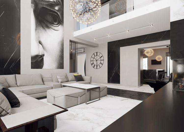 Intérieur de maison pour un jeune couple