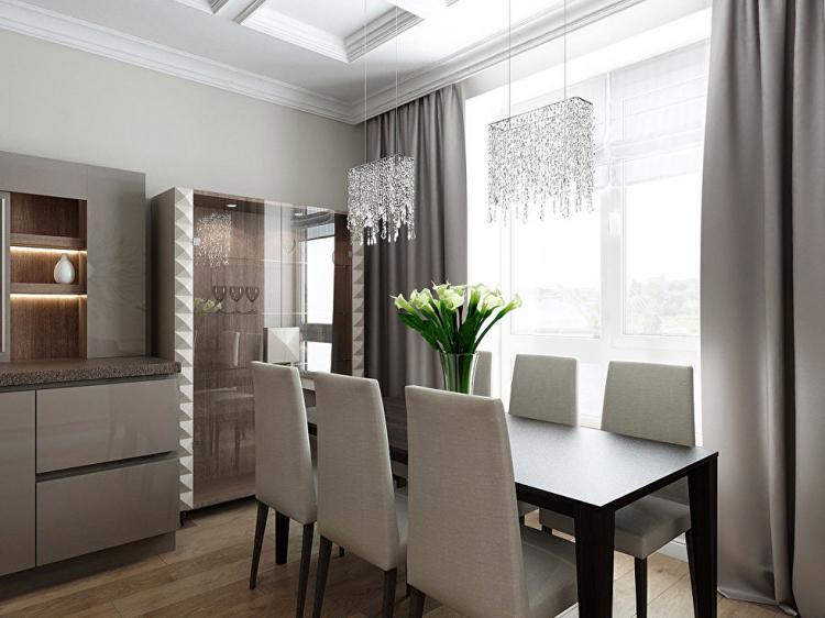 L'intérieur de l'appartement est de 97 m².