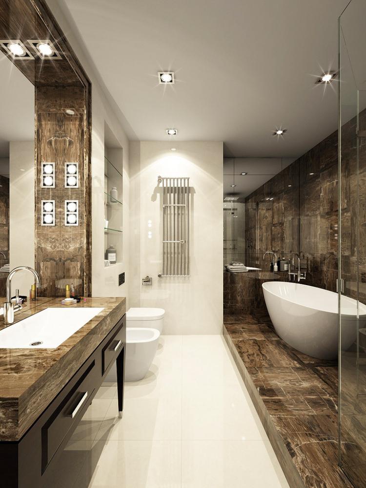 L'intérieur de l'appartement est de 97 m².