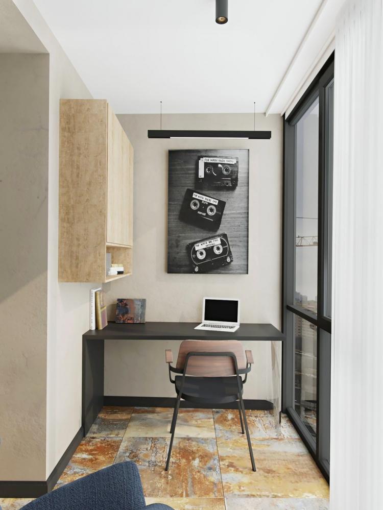 Intérieur d'appartement pour un jeune homme