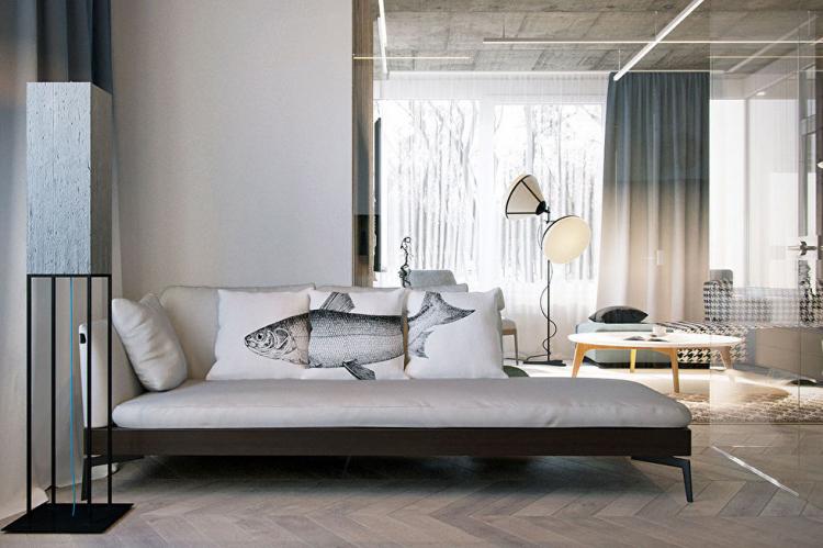 Intérieur d'appartement de style loft