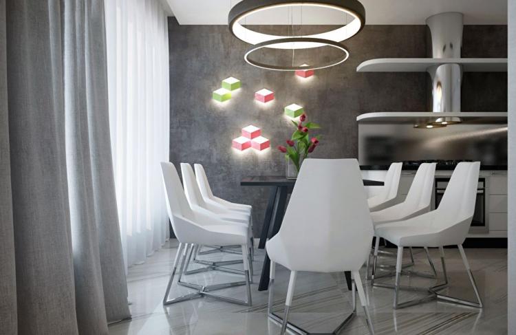 Intérieur d'appartement dans le complexe résidentiel d'Obolon Residences, Kiev