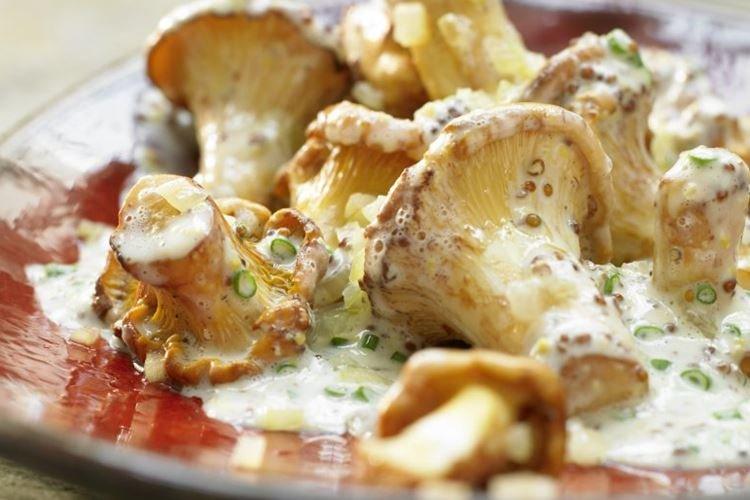 Chanterelles à la crème sure - Recettes comment cuisiner