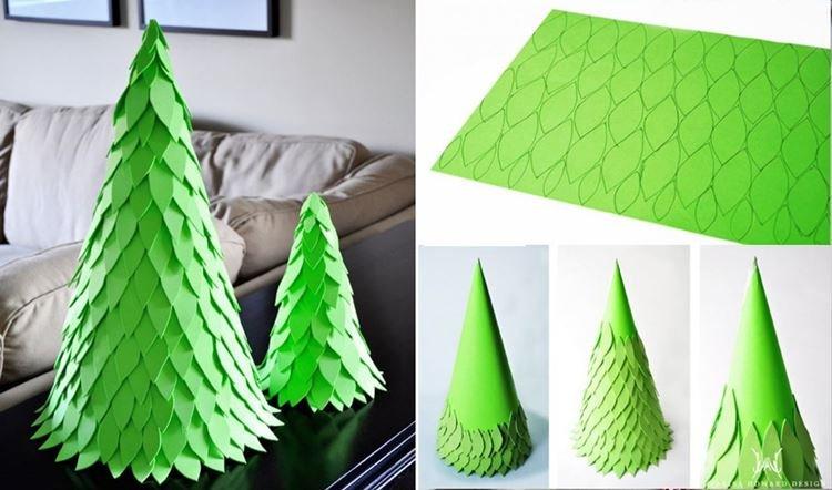 Comment faire un sapin de Noël avec des écailles en papier