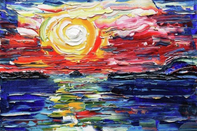 Peinture avec des vagues - Peintures DIY