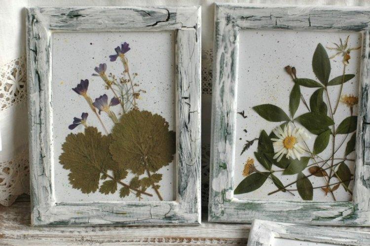 Peintures DIY de fleurs séchées