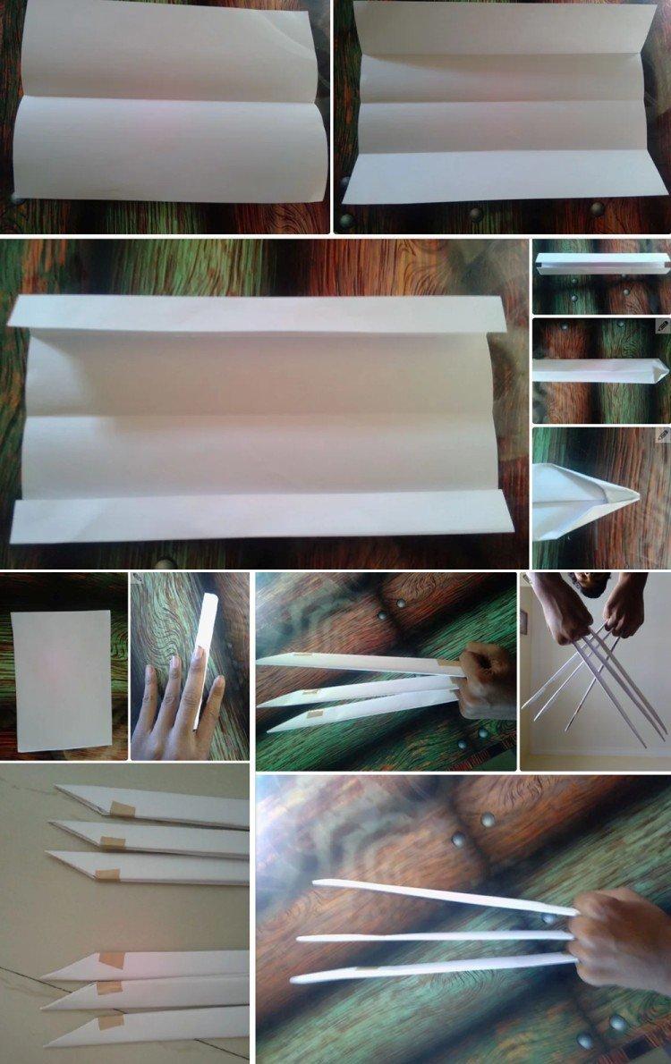 Comment faire les griffes de Wolverine en papier