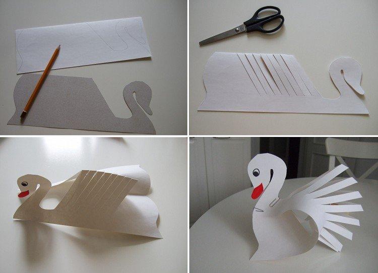 Cygne volumétrique à partir de papier A4 - comment faire