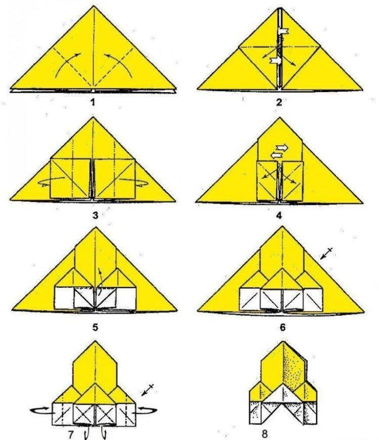 Comment faire une fusée en origami large en papier