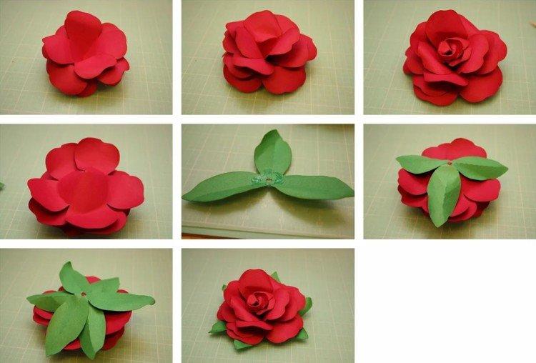 Rose en papier superposé - Comment faire une rose en papier