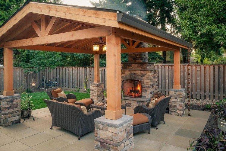 Tonnelle avec barbecue avec vos propres mains