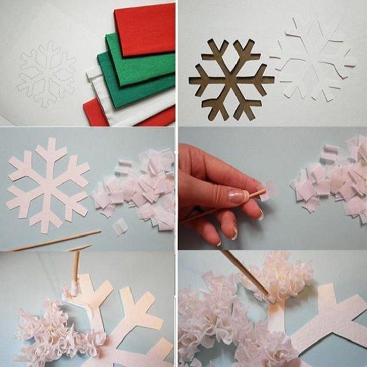 Comment faire un flocon de neige en papier moelleux