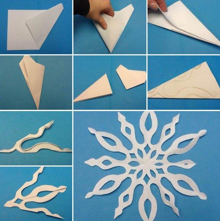 Flocons de neige en papier DIY - photos et idées