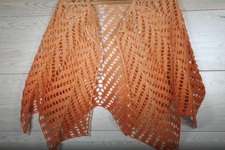 Châles compensés semi-circulaires - Comment crocheter un châle