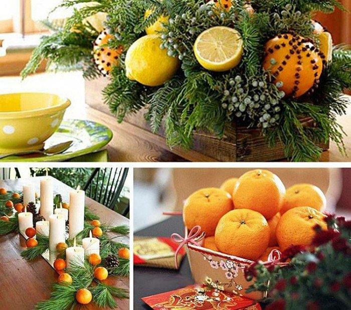Beaucoup d'agrumes - Comment décorer une pièce pour le nouvel an