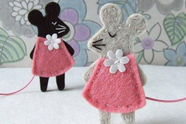 Rats en feutre du Nouvel An - Comment décorer un appartement pour le Nouvel An 2020