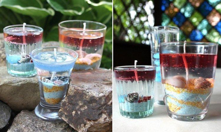 Bougies transparentes dans les verres du Nouvel An - Comment décorer un appartement pour le Nouvel An 2020