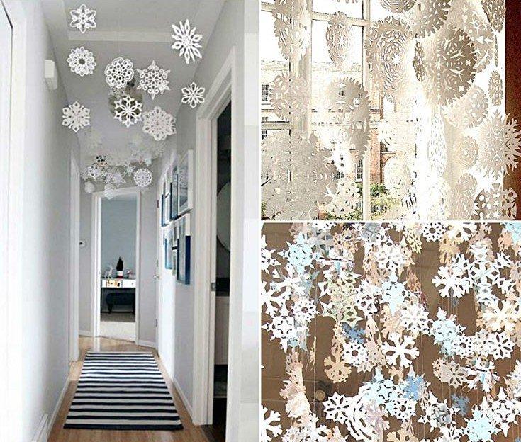 Flocons de neige en papier - Comment décorer un appartement pour le Nouvel An