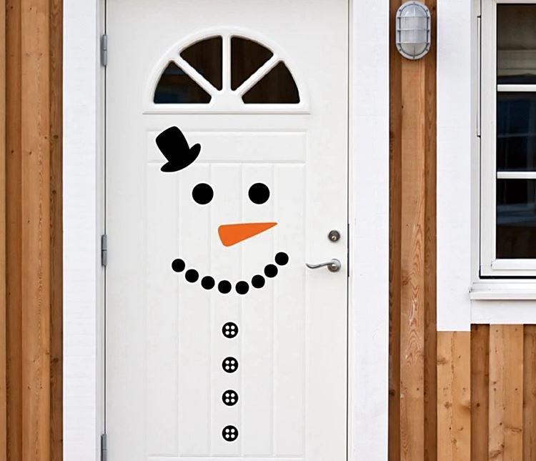 Funny Snowman - Comment décorer la porte d'entrée pour le nouvel an