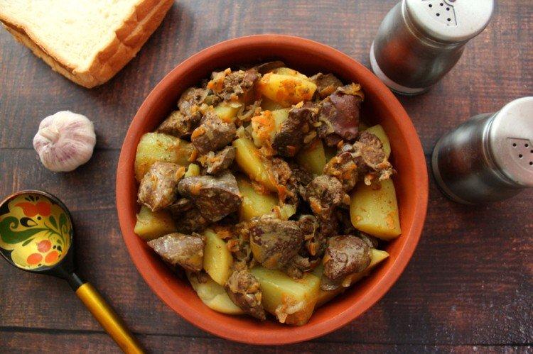 Pommes de terre à la campagne au foie - recettes