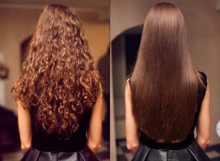Lissage des cheveux à la kératine - photos avant et après
