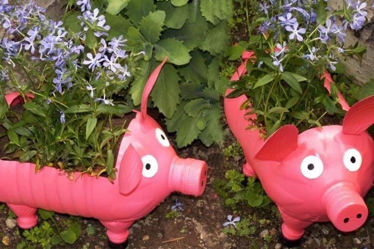 Lits de bouteilles de bricolage