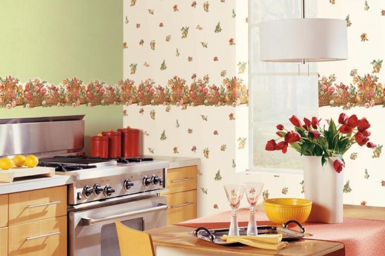 Comment combiner du papier peint avec un motif - Combiner du papier peint dans la cuisine