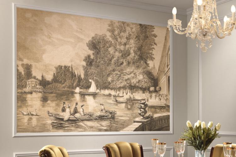 Décorer des niches et des panneaux muraux - Combiner du papier peint dans la cuisine