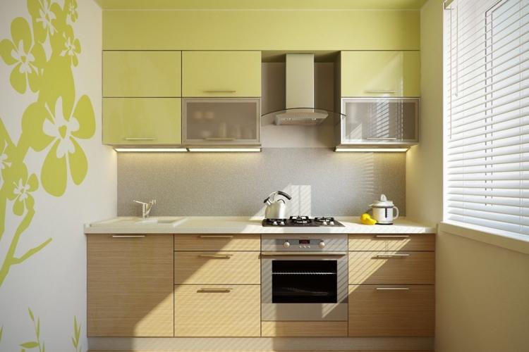 Combiner du papier peint dans une petite cuisine