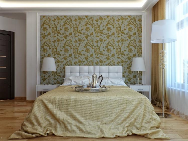 Panneaux muraux et niches - Combiner du papier peint dans la chambre