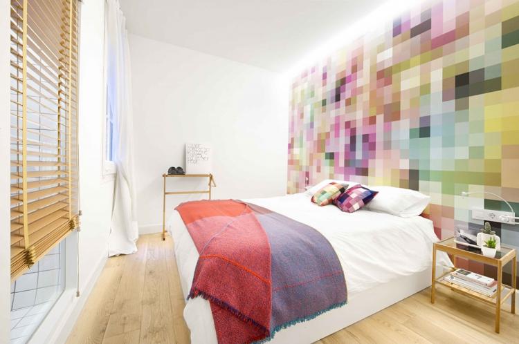 Mur d'accent dans la chambre - Combiner du papier peint dans la chambre