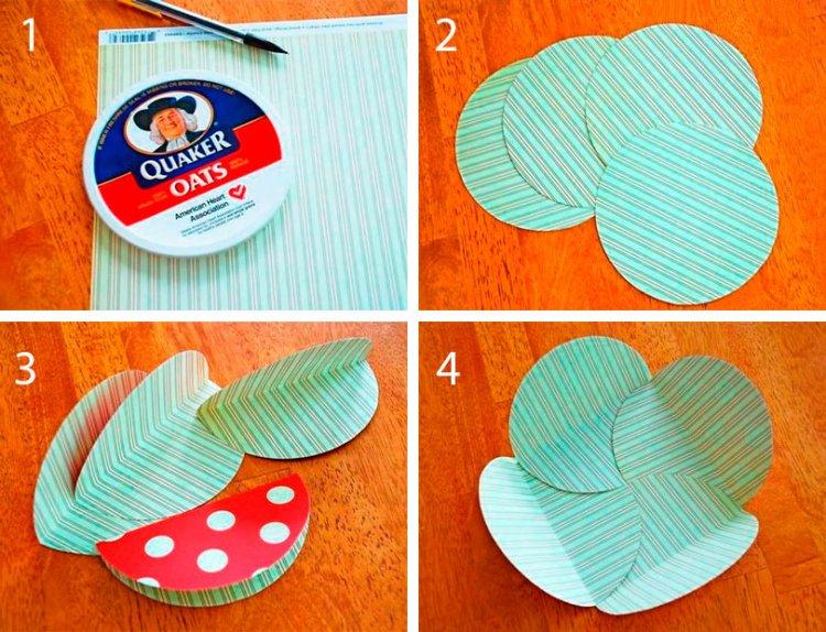 Enveloppe à construire à partir de cercles - comment faire une enveloppe en papier