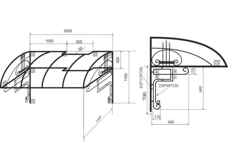 Auvent de porche en polycarbonate à faire soi-même
