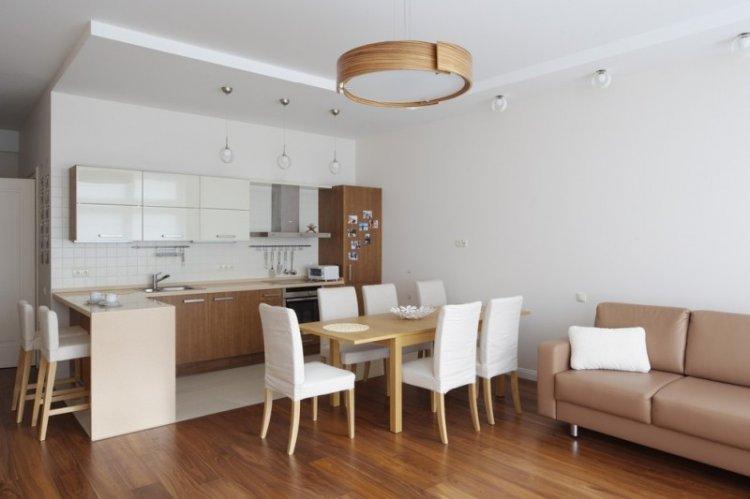 Conception de cuisine-salon dans un style moderne - photo