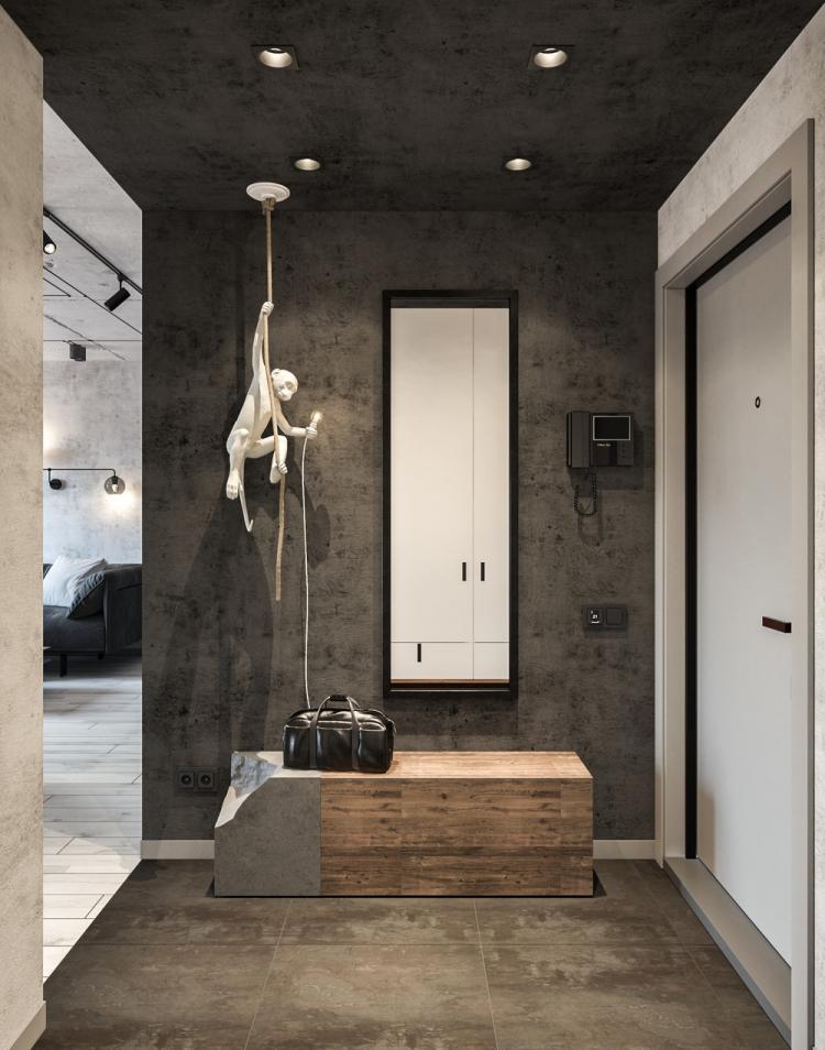 Appartement Loft en béton - design d'intérieur