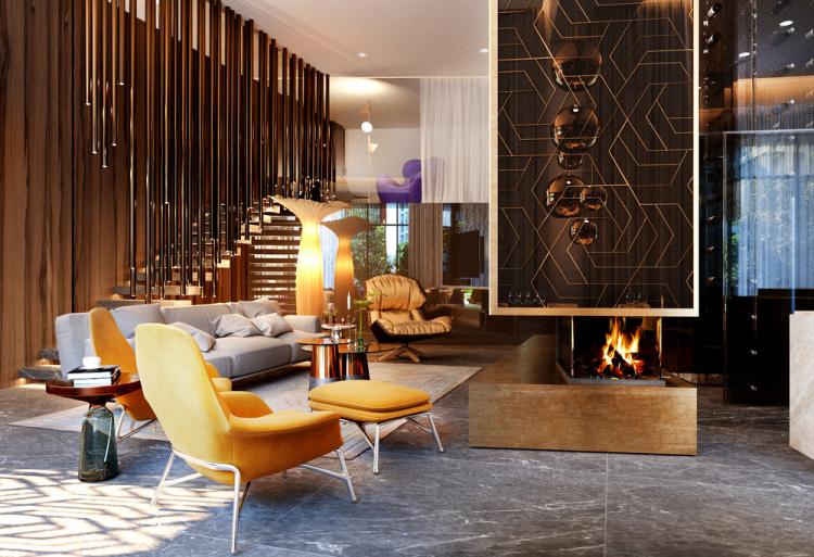 Appartement Brass & Wood - design d'intérieur