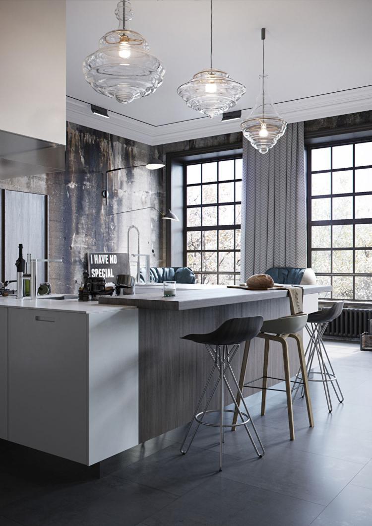 Appartement Loft Industriel - design d'intérieur