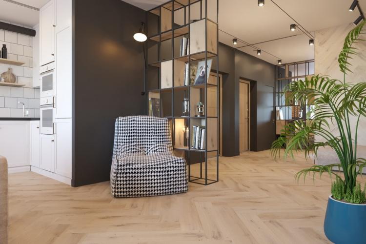 Appartement loft scandinave - design d'intérieur