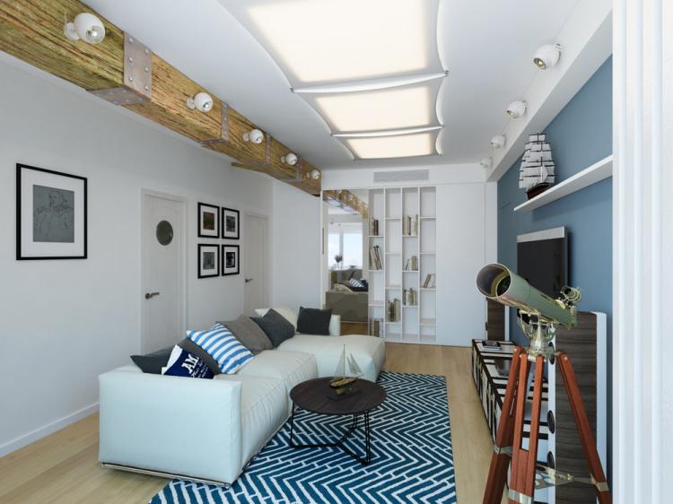 Appartement dans un style nautique - design d'intérieur