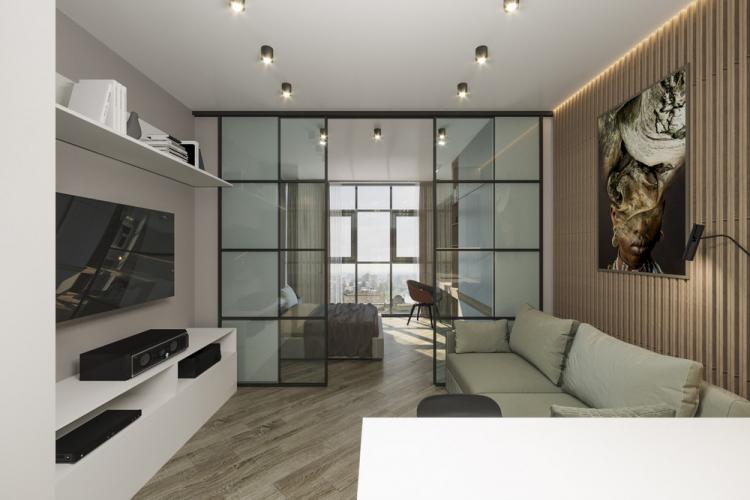 Appartement dans le complexe résidentiel Sky Skolkovo - design d'intérieur