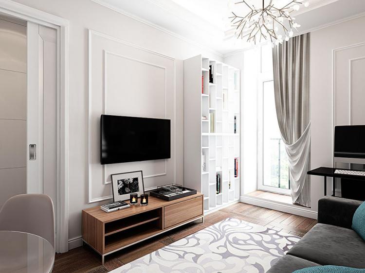 Appartement dans le complexe résidentiel Smolny Park - design d'intérieur