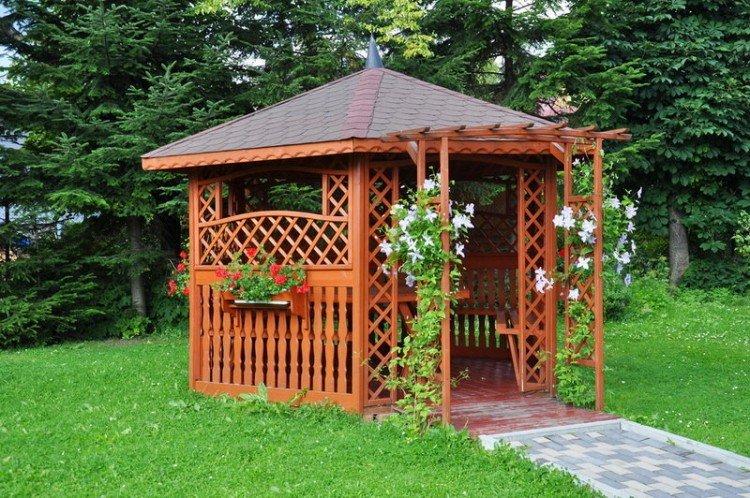 Gazebos de jardin - Aménagement paysager d'une photo de chalet d'été