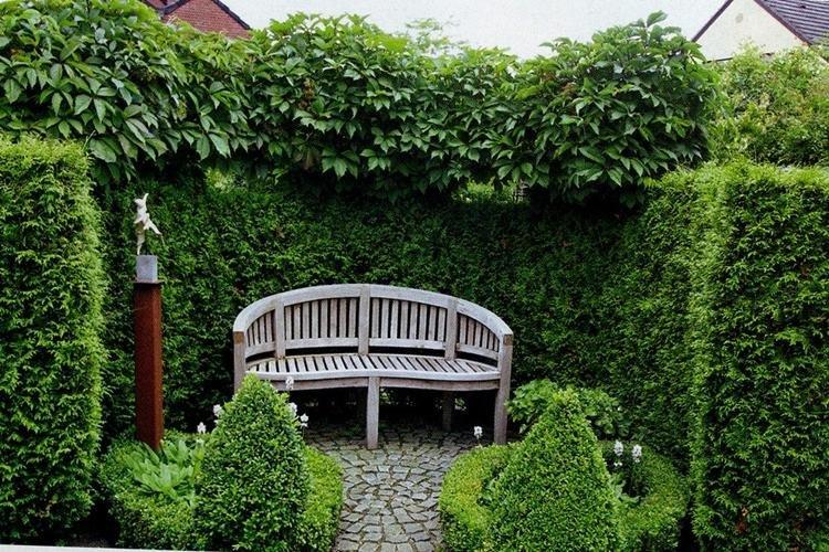 Bancs et balançoires - Aménagement paysager d'un chalet d'été photo