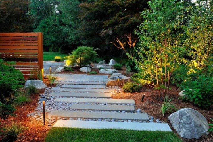 Éclairage - Aménagement paysager de la zone suburbaine photo