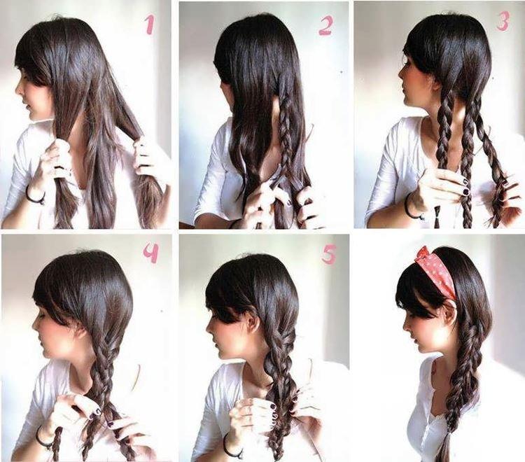 Tresse d'une tresse - Coiffures faciles pour tous les jours