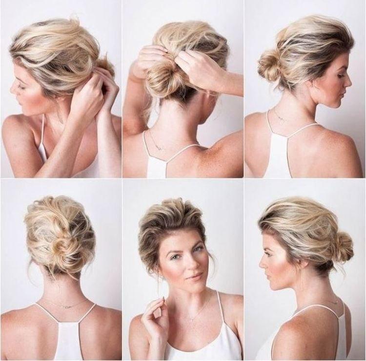 Messy bun - Coiffures faciles pour cheveux courts à vous-même en 5 minutes