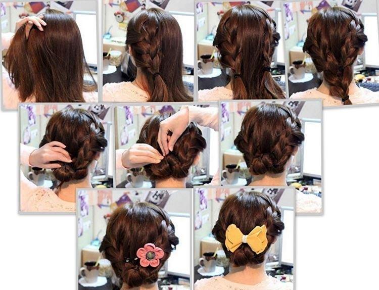 Tresses délicates avec un arc - Coiffures faciles à l'école pour vous-même en 5 minutes