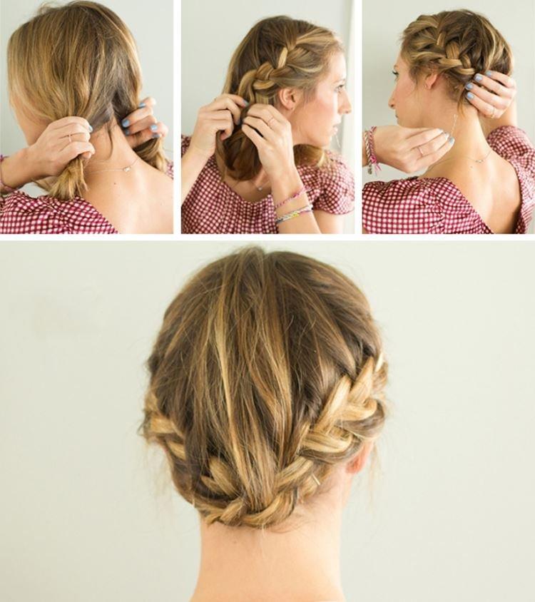 Tresse en cercle - Coiffures faciles à l'école pour vous-même en 5 minutes