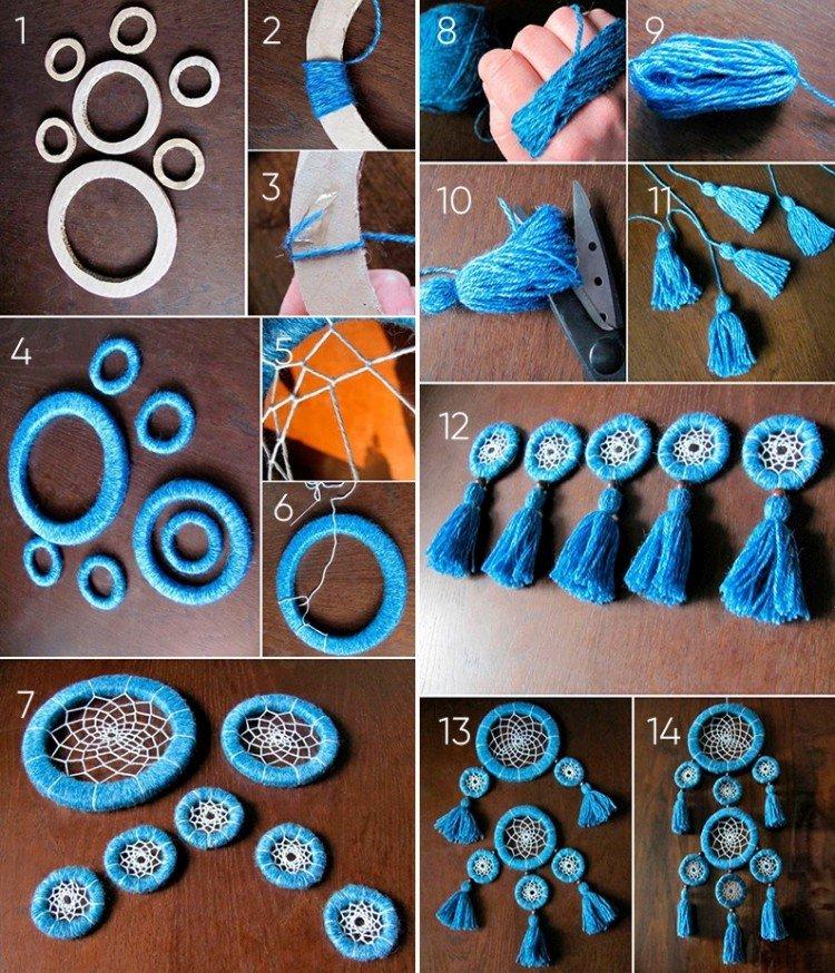 Attrape-rêves en carton préfabriqué DIY - comment faire